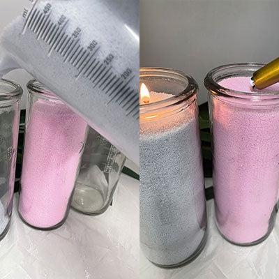 Coloured Sand Wax Candles