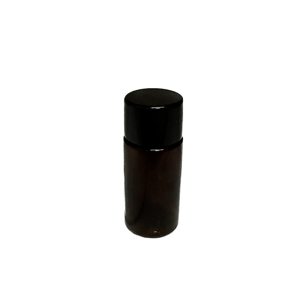 Amber PET Bottle - Boston Round - 20ml with Cap