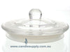 Candela Metro Lids - Clear Glass - Knob - X-Large by Candle Supply sold by Candle Supply