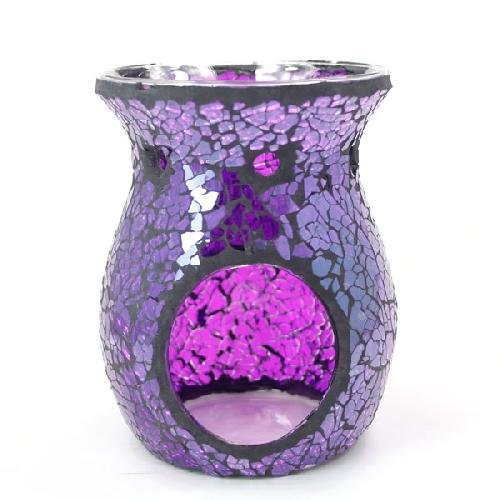 Mosaic - Light Purple Crackle - Tealight Burners