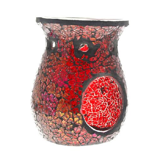 Mosaic - Red Crackle - Tealight Burners