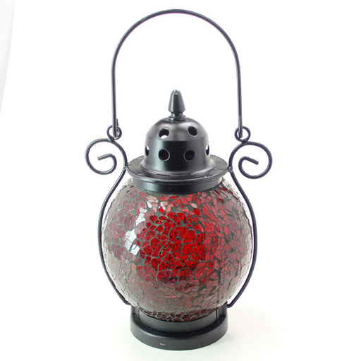 Mosaic - Red Crackle - Tealight Lanterns