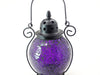 Mosaic - Dark Purple Crackle - Tealight Lanterns