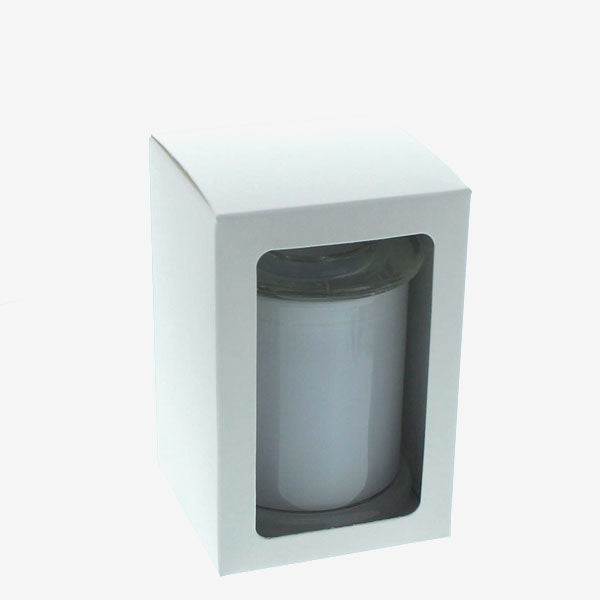 Candela Metro - KNOB Lid - Gift Box - Medium - WHITE - WINDOW