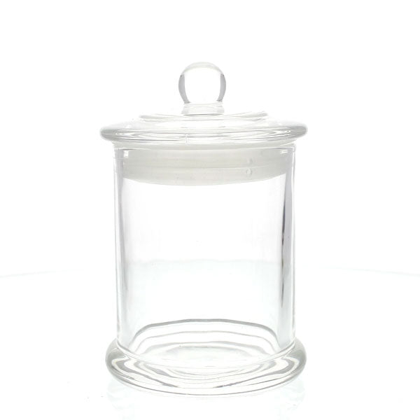  Candela Metro Jars - Clear Glass - Knob Lid - Medium by Candle Supply sold by Candle Supply