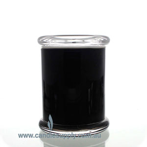 Candela Metro Jars - Opaque Black - Flat Lid - Medium