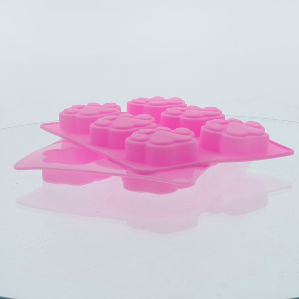 Silicone Soap Mould – 6 Cavity - Paw Print