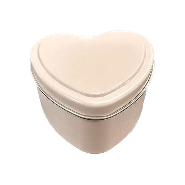 Travel Tins - 6oz Heart Shape - Matt Pink - Seamless with Solid Lid