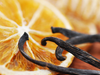 Orange slice with vanilla bean