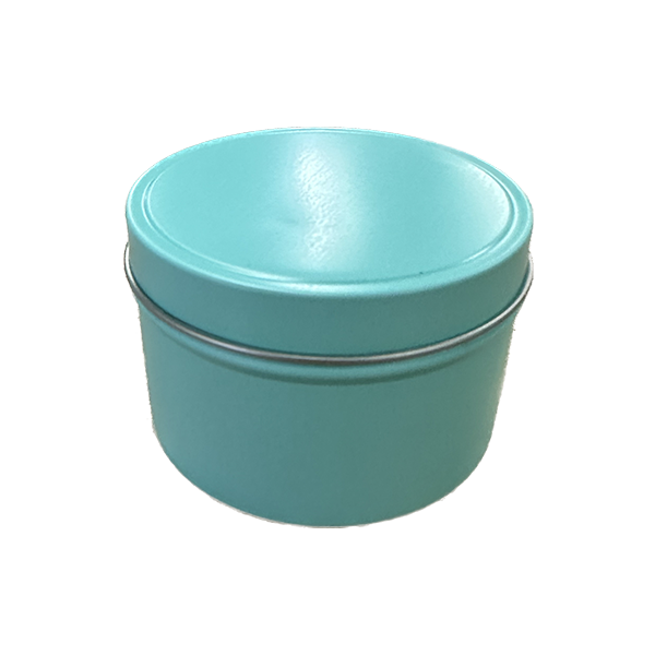 Travel Tins - 8oz - Tiffany Blue - Seamless with Solid Lid