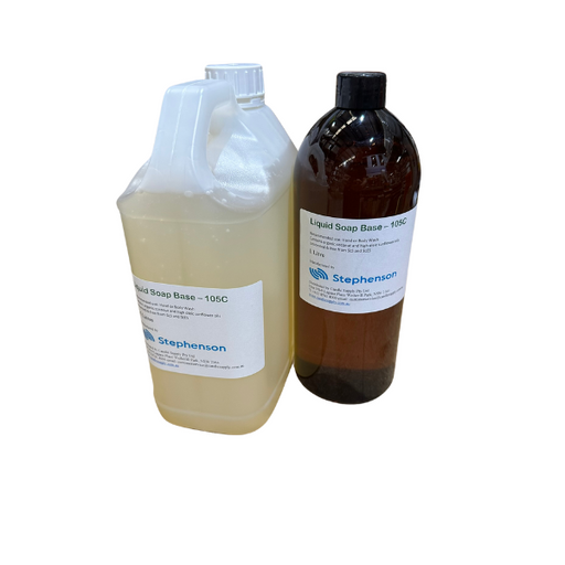 two bottles of organic liquid soap base