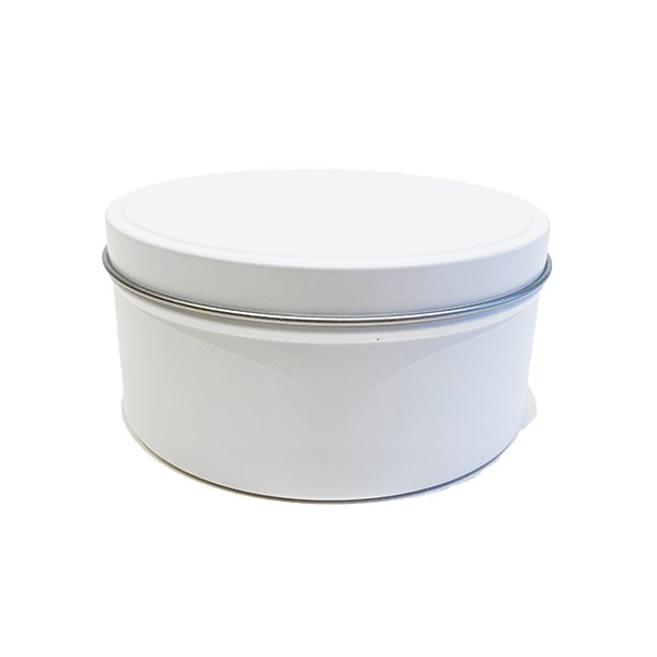 Travel Tins - 12oz - Matt White - Seamless with Solid Lid