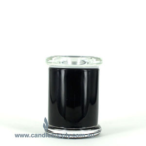 Candela Metro Jars - Opaque Black - Flat Lid - Small