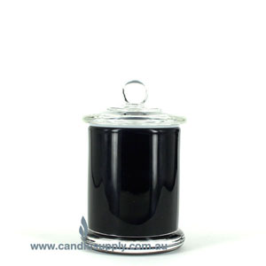 Candela Metro Jars - Opaque Black - Knob Lid - Small