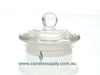  Candela Metro Lids - Clear Glass - Knob - Small by Candle Supply sold by Candle Supply