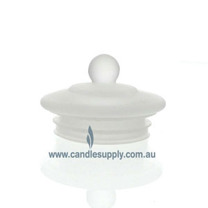  Candela Metro Lids - Frosted Glass - Knob - Small by Candle Supply sold by Candle Supply