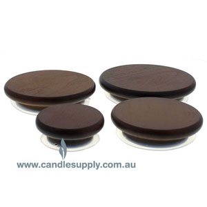  Candela Metro Lids - Dark Walnut - Large by Candle Supply sold by Candle Supply