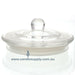  Candela Metro Lids - Clear Glass - Knob - X-Large by Candle Supply sold by Candle Supply