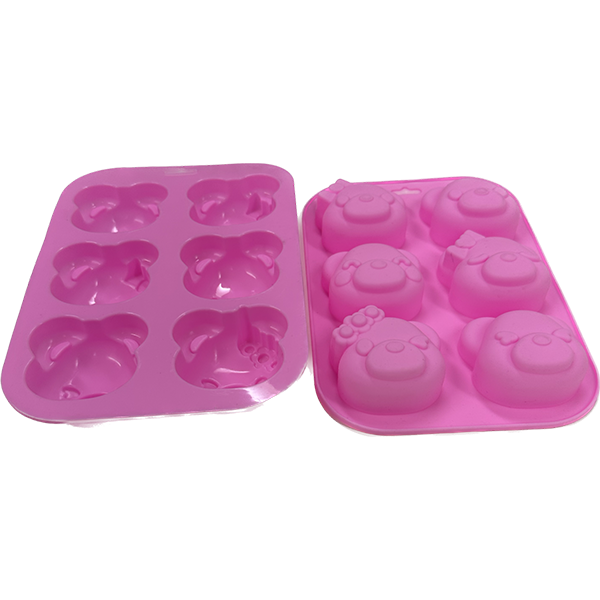 Silicone Soap Mould – 6 Cavity Bear Expressions