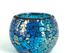 Mosaic - Blue-Silver Crackle - Medium