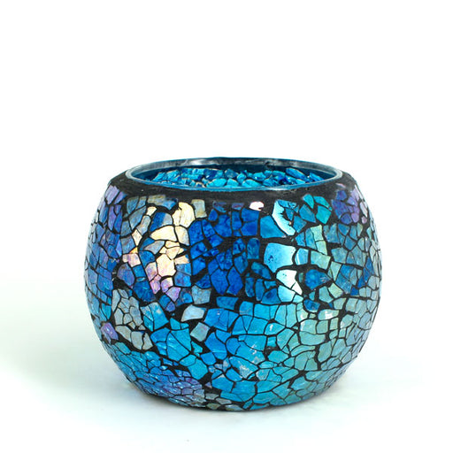 Mosaic - Blue-Silver Crackle - Small