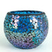 Mosaic - Blue-Silver Crackle - Large