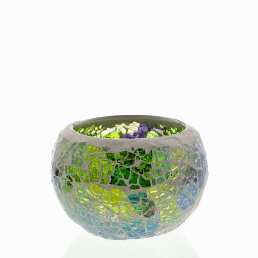 Mosaic - Soft Green & Purple Crackle - Small