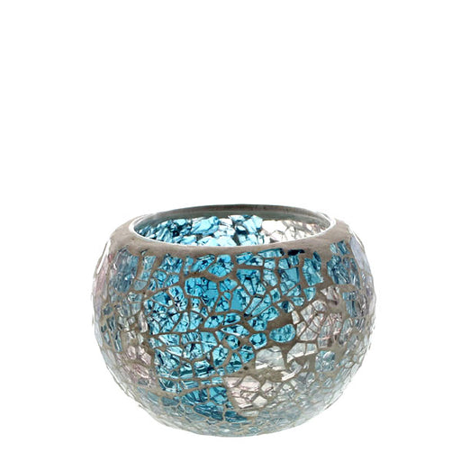 Mosaic - Soft Blue & Pink Crackle - Small