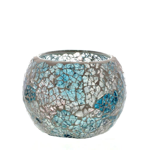 Mosaic - Soft Blue & Pink Crackle - Medium