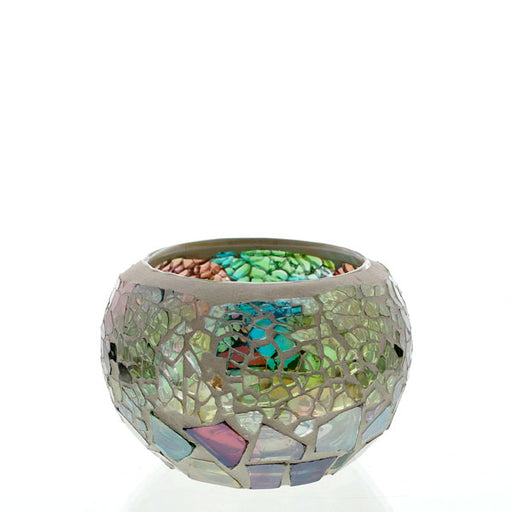 Mosaic - Emerald Green & Pink Kaleidoscope Crackle - Small