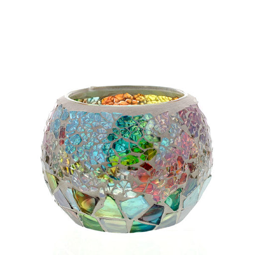 Mosaic - Emerald Green & Pink Kaleidoscope Crackle - Medium