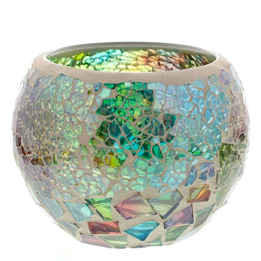 Mosaic - Emerald Green & Pink Kaleidoscope Crackle - Large