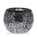 Mosaic - Silver Mirror Crackle - Charcoal Trim - Large