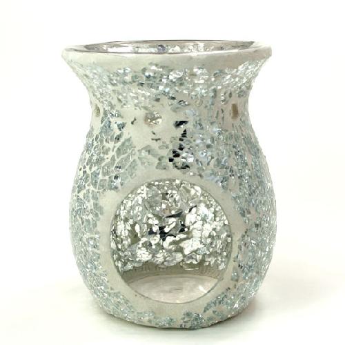 Mosaic - Silver Crackle - Tealight Burners