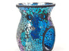 Mosaic - Blue-Silver Mirror Crackle - Tealight Burners