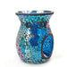 Mosaic - Blue-Silver Mirror Crackle - Tealight Burners