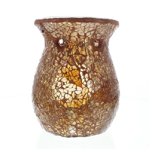 Mosaic - Amber Crackle - Tealight Burners