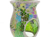 Mosaic - Soft Green & Purple Crackle - Tealight Burners