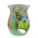 Mosaic - Soft Green & Purple Crackle - Tealight Burners