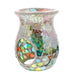 Mosaic - Emerald Green & Pink Kaleidoscope Crackle - Tealight Burners