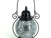 Mosaic - Silver Mirror Crackle - Charcoal Trim - Tealight Lanterns