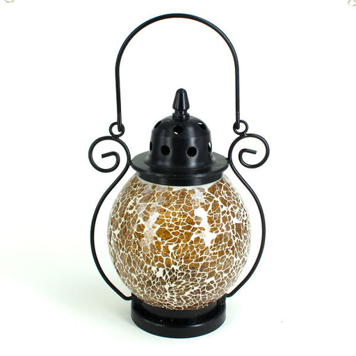 Mosaic - Ivory Crackle - Tealight Lanterns