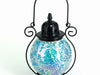 Mosaic - Aqua Azure Crackle - Tealight Lanterns