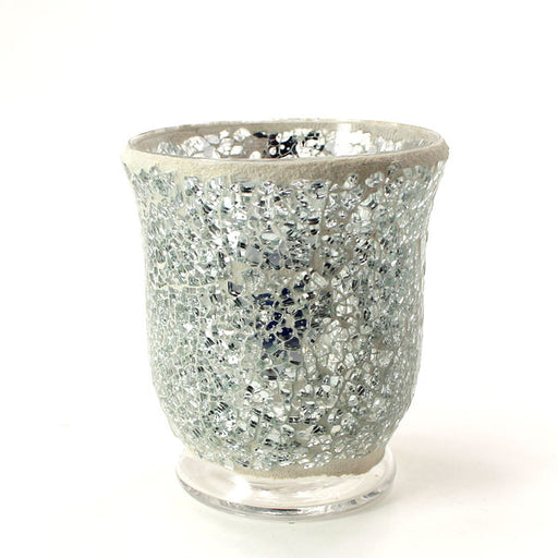 Mosaic - Silver Crackle - Hurricane - Large