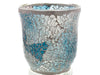 Mosaic - Soft Blue & Pink Crackle - Hurricane - Large