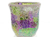 Mosaic - Soft Green & Purple Crackle - Hurricane - Large