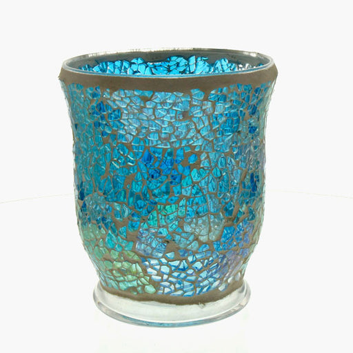 Mosaic - Aqua Azure Crackle - Hurricane - Large