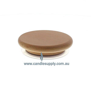  Candela Metro Lids - Natural Beech - Medium by Candle Supply sold by Candle Supply