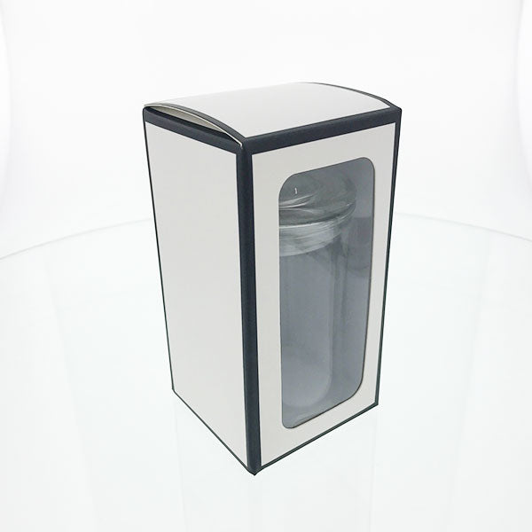 Fiesta - Gift Box - SMALL - WHITE/BLACK - PVC WINDOW