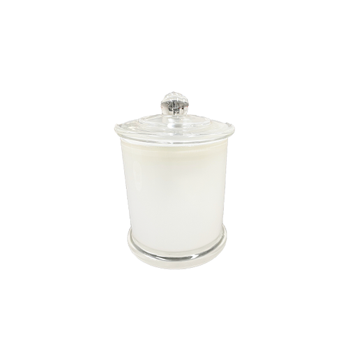 Candela Metro Jars - Opaque White-Knob Lid- Small